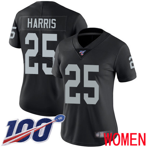 Oakland Raiders Limited Black Women Erik Harris Home Jersey NFL Football 25 100th Season Vapor Jersey